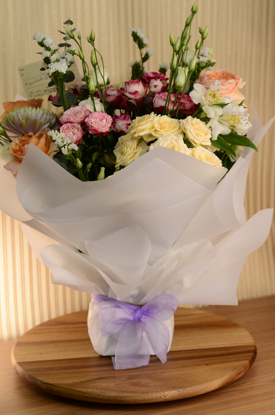 Orange pink and white flowers Bouquet