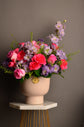 Pink & purple flowers vase