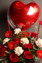 Red Flowers box with balloon