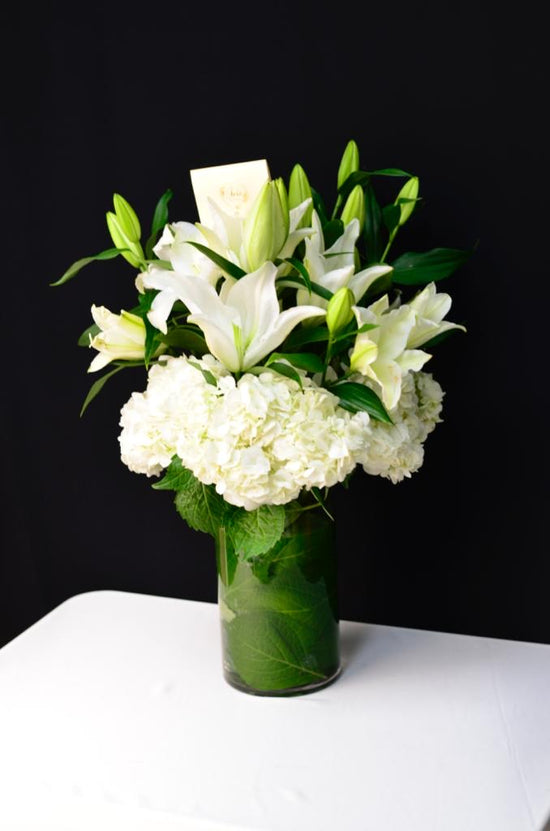 Luxury White flowers vase
