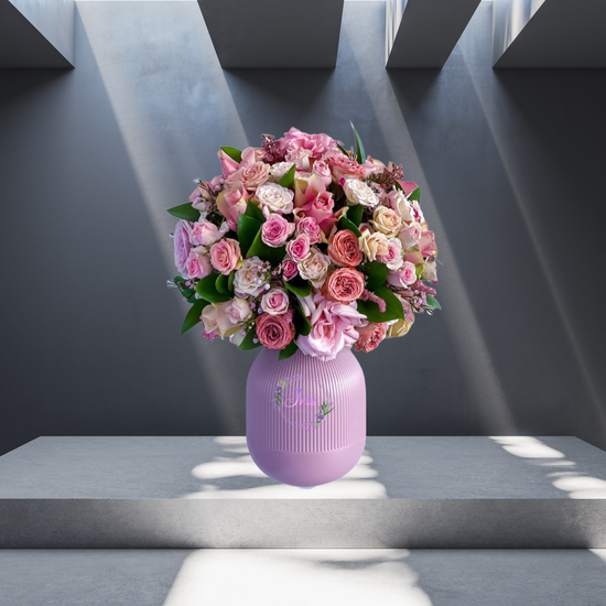 Luxury Pink Rose Vase