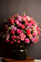 Luxury pink flowers vase