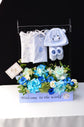 Welcome baby boy (blue flowers)