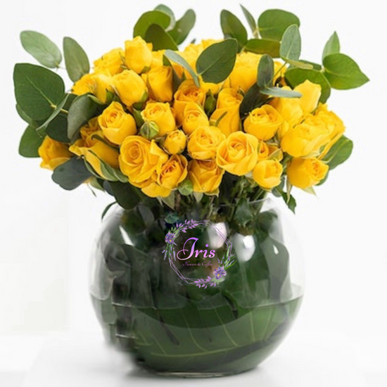 Yellow Rose vase