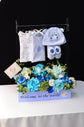 Welcome baby boy (blue flowers)