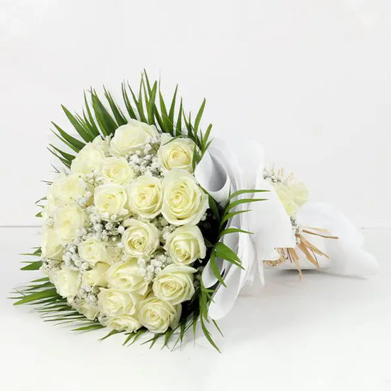 White rose bouquet