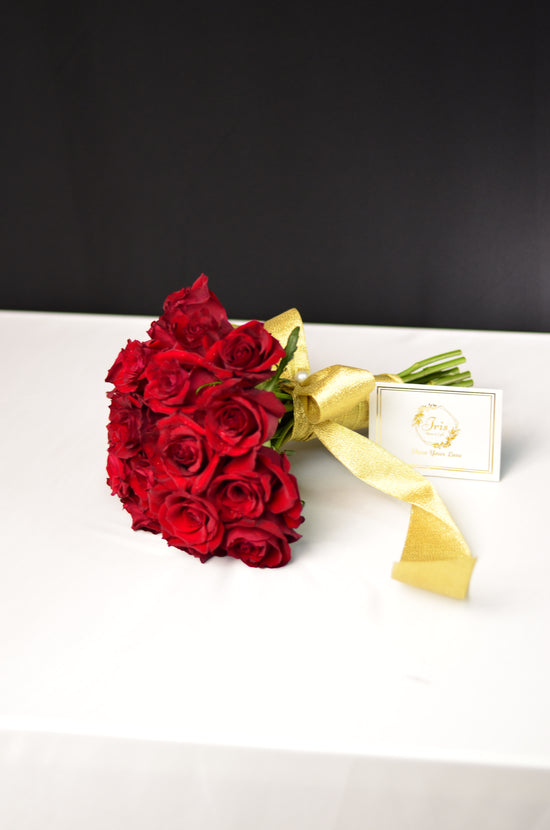 Red rose bridal bouquet