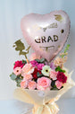 Graduation pink flowers bouquet