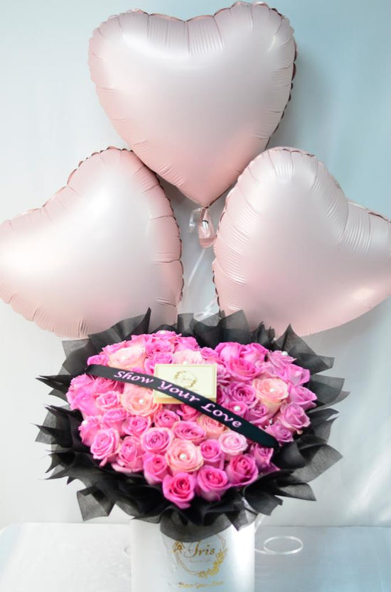 Luxury box pink rose