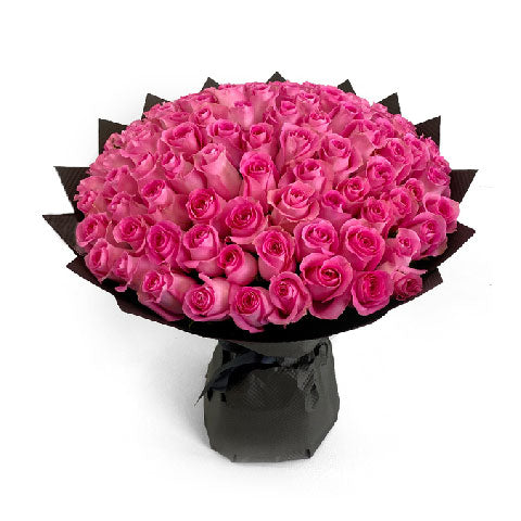 100 Pink Roses Bouquet | Order Online for Any Occasion