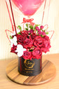 Red rose with balloons box