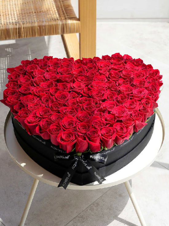 Luxury red rose box