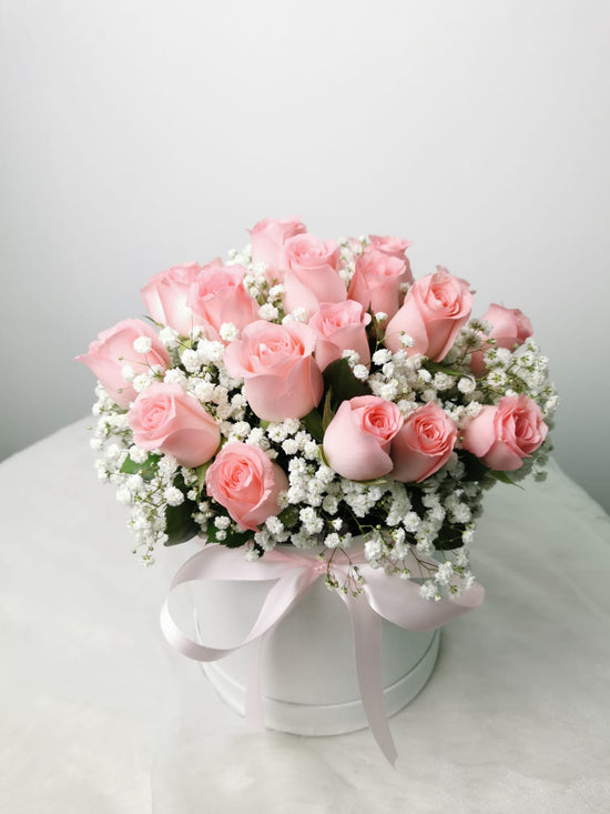 pink flowers box