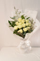 white rose bouquet