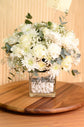 White flowers vase