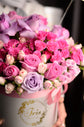 Luxury pink rose in box