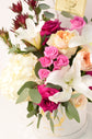 White and pink flowers box
