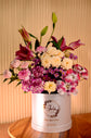 luxury rose, Lilies and Tulips pink flower box
