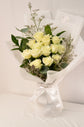 white rose bouquet