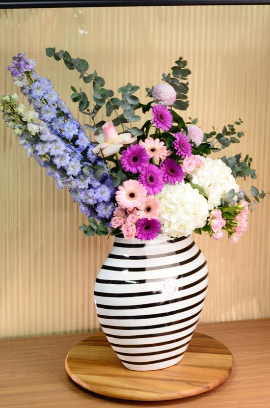 White and purple luxury Vase