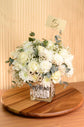 White flowers vase