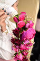 Luxury fuchsia bridal bouquet مسكة الحنا